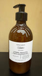 lavender & eucalyptus organic hand wash amber glass bottle with black pump